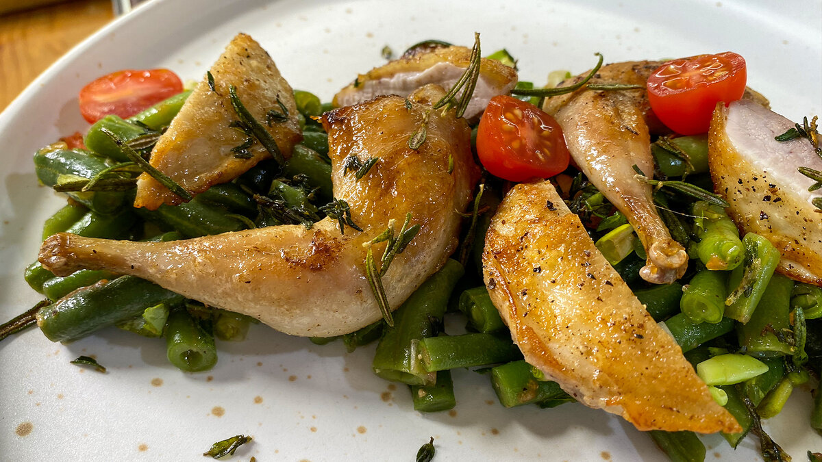 Как приготовить идеальный салат с зеленой фасолью и перепелкой