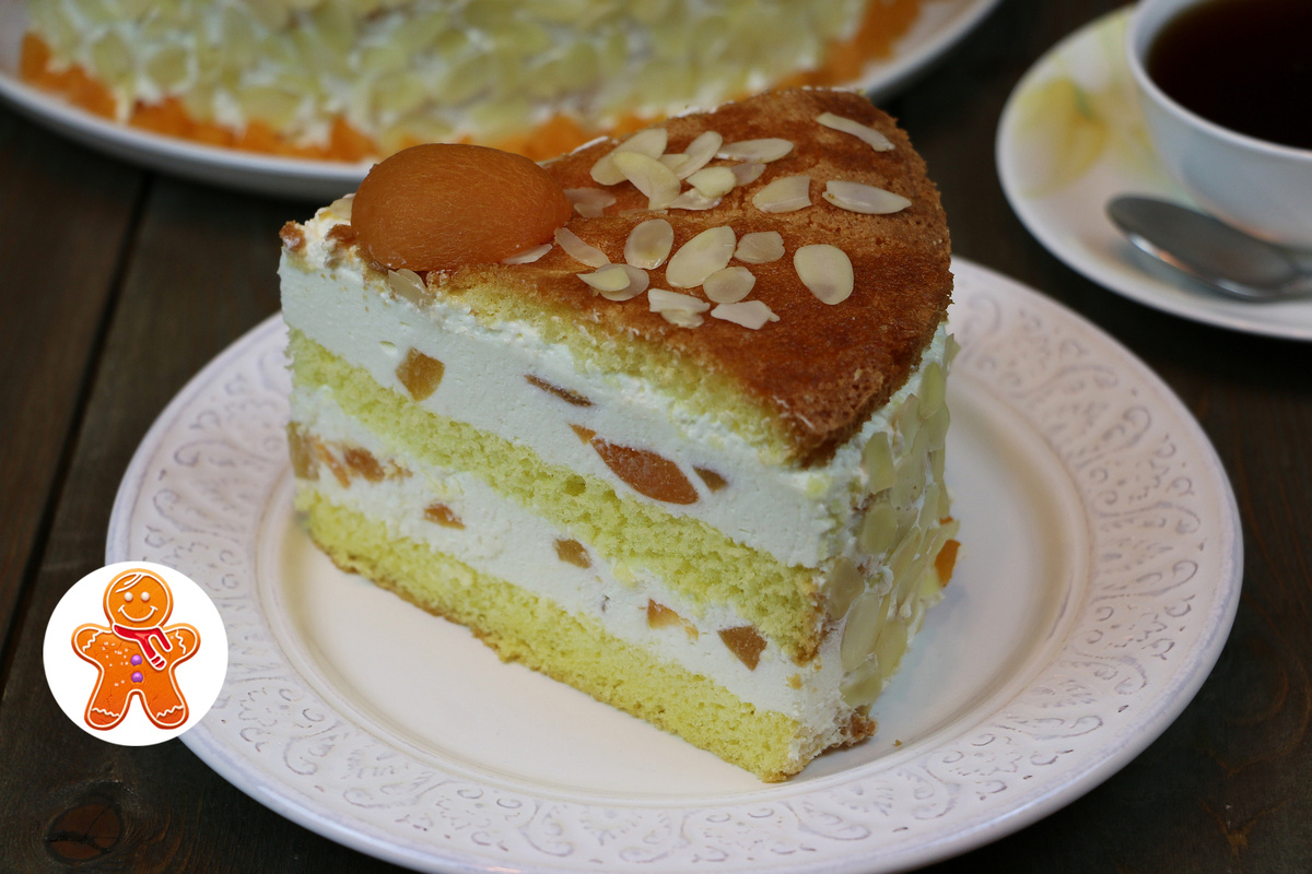 Необычный творожный торт с фруктами: легко и вкусно