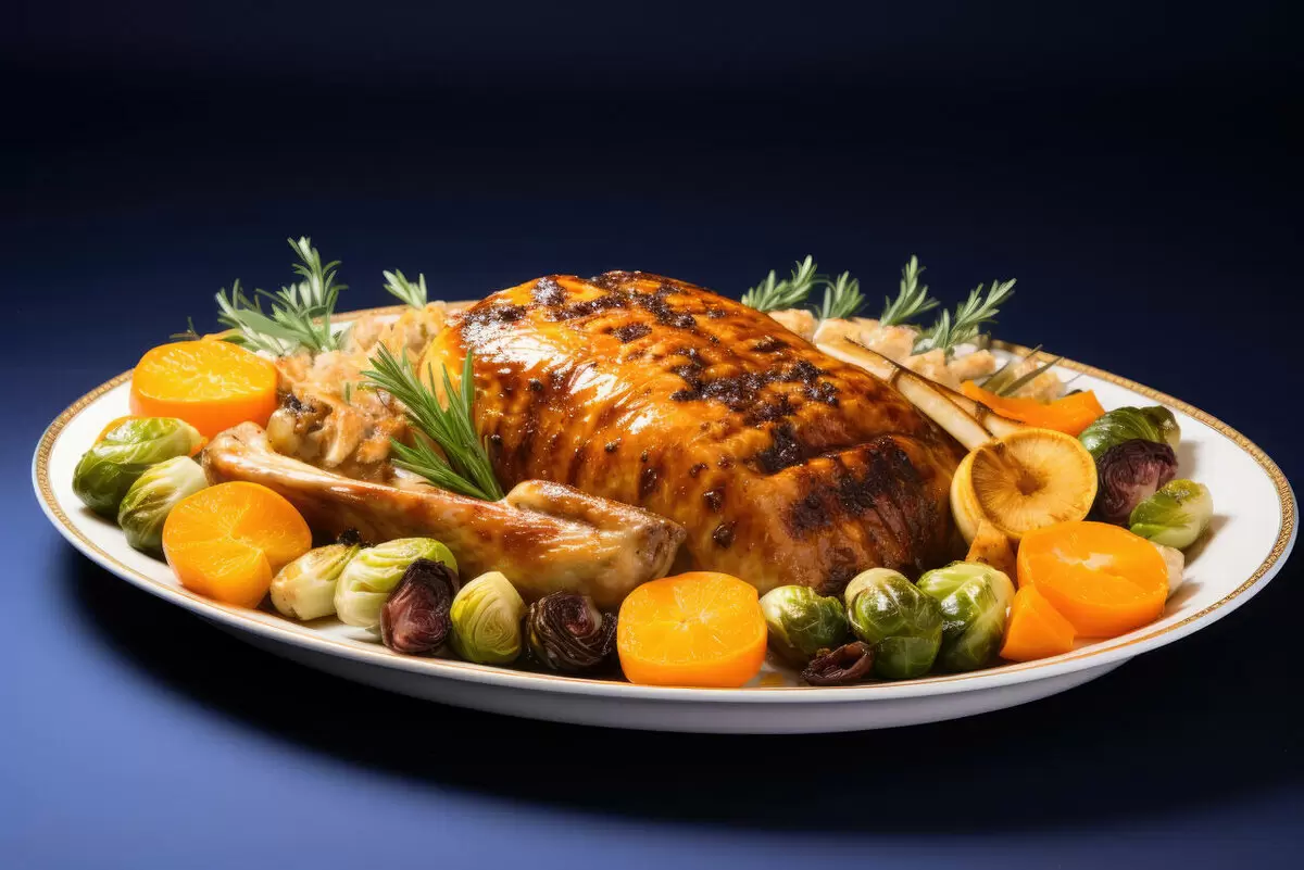 Новый год 2026: готовим легкие и сытные голени индейки с овощами