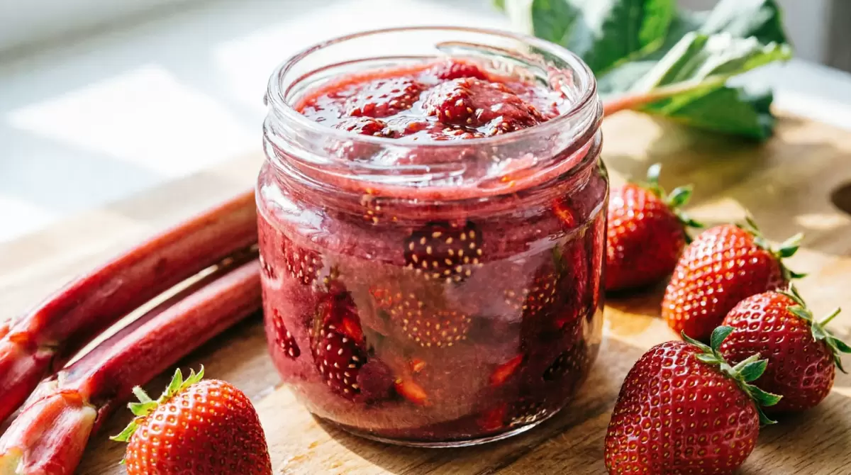 Как сделать идеальный джем из ревеня и клубники